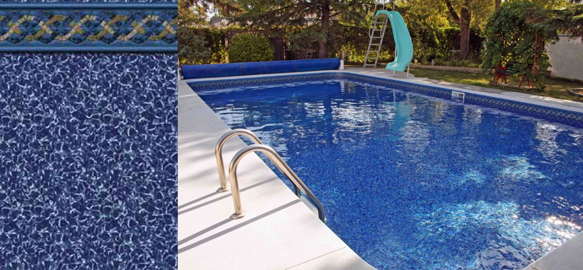 dark blue inground pool liners