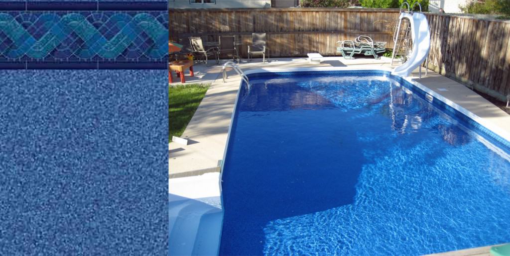 pool with dark blue liner