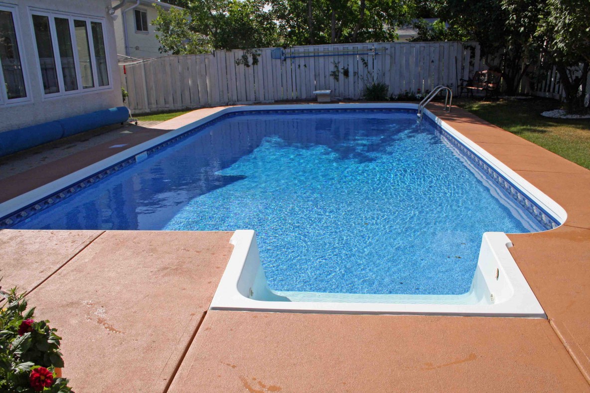 White Walk In Pool Steps UV Pools