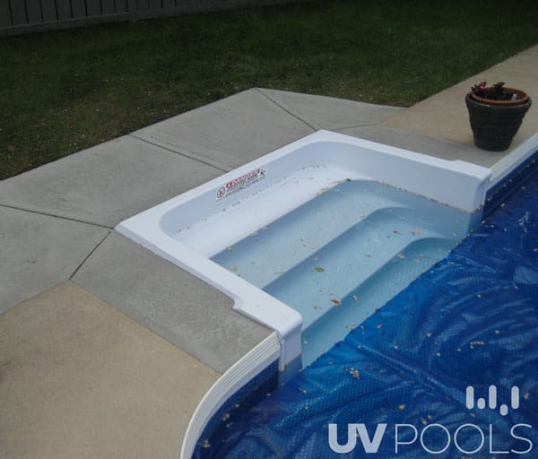Pool Walk In Stairs Uv Pools, How To Replace Inground Pool Steps
